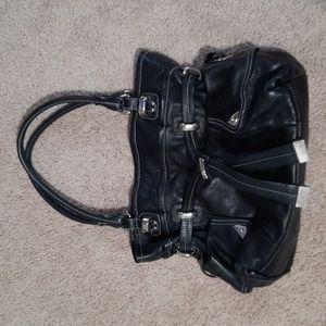 B. Makowsky  Hobo Shoulder Bag Purse Black Genuine  Leather  MSRP 350.00